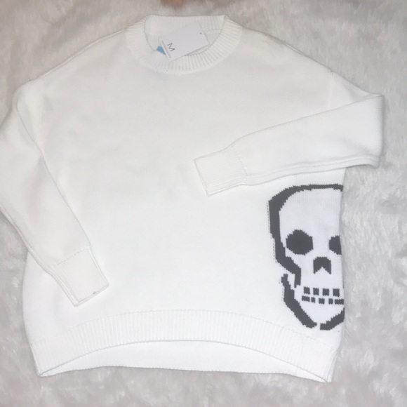 Magaschoni Sweaters - MAGASCHONI skull white sweater